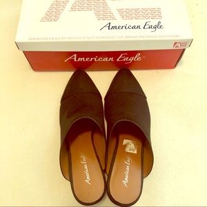 American Eagle Black Suede Slip on shoes